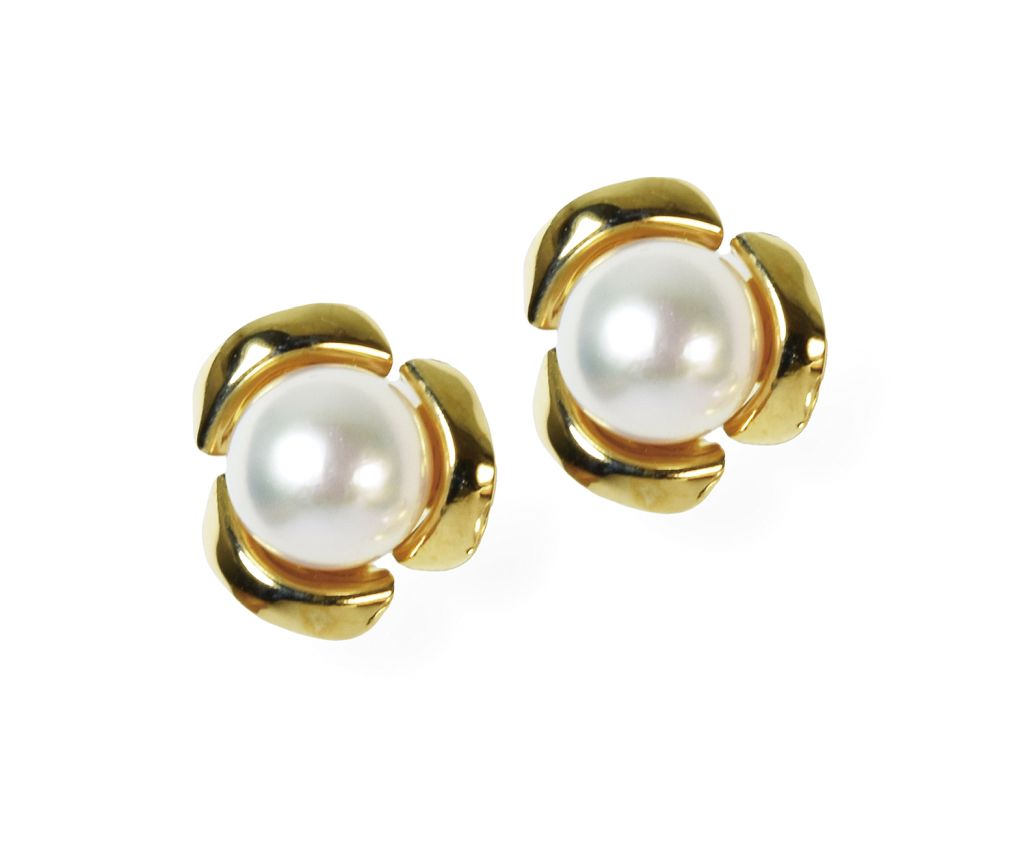 SEZAKI PEARL -K18 Akoya Pearl Earrings